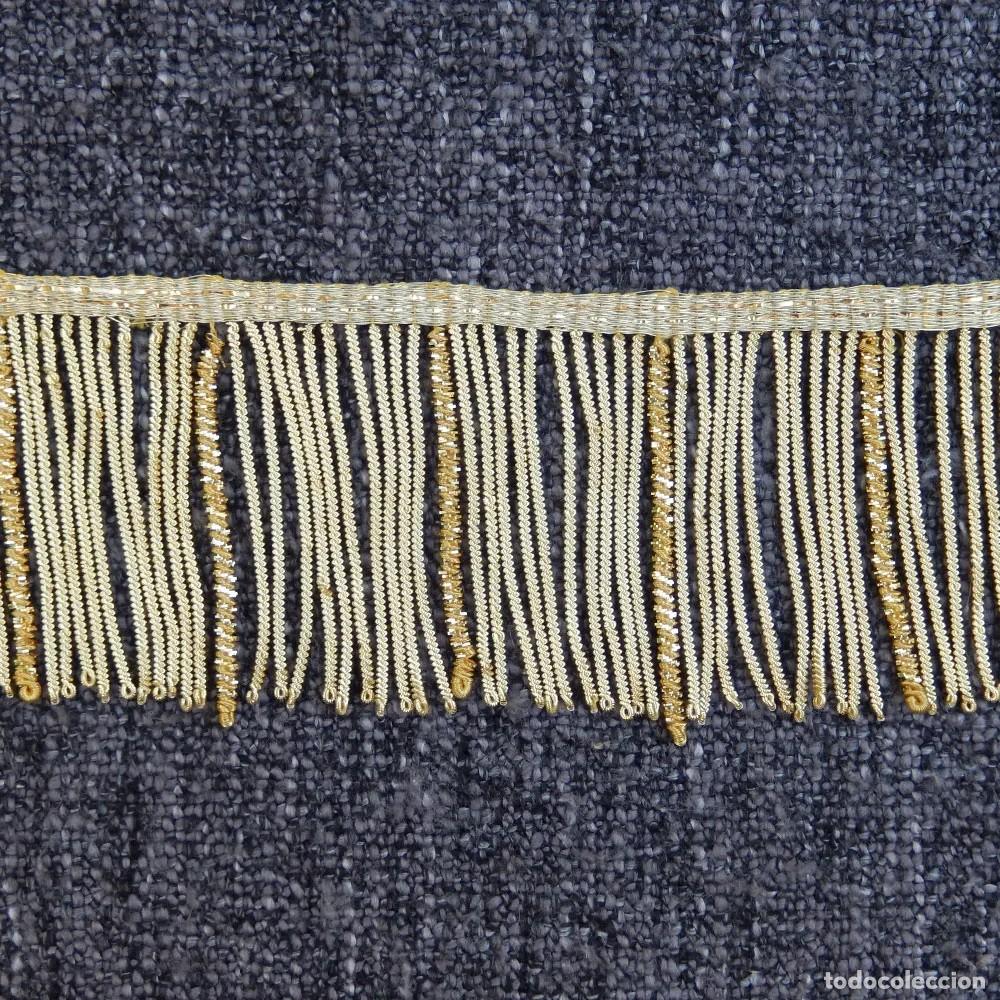 Antig&uuml;edades: Fleco Canutillo Oro Canel&oacute;n 7 cm - Foto 1