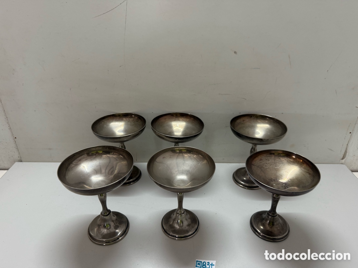 Antig&uuml;edades: Antiguas, copas de champ&aacute;n, o postre alpaca - Foto 2