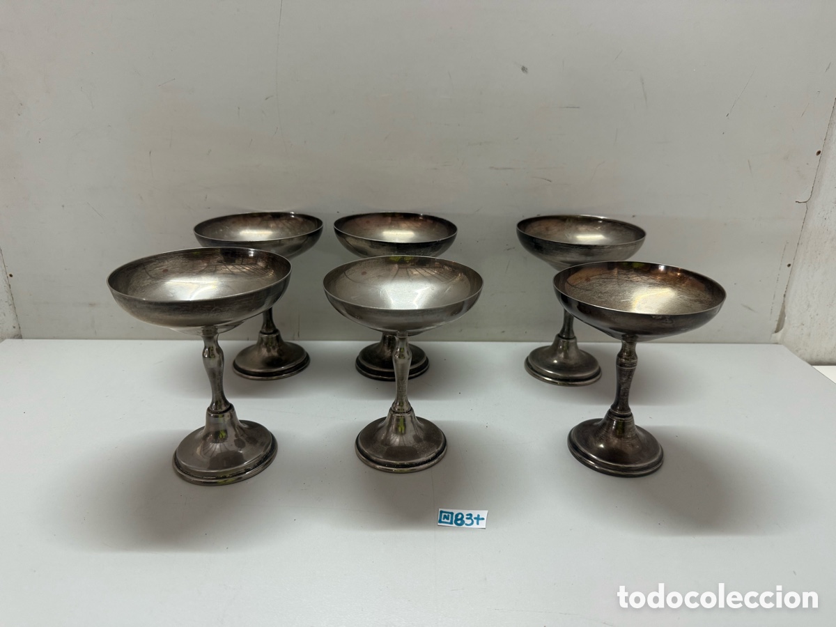Antig&uuml;edades: Antiguas, copas de champ&aacute;n, o postre alpaca - Foto 1