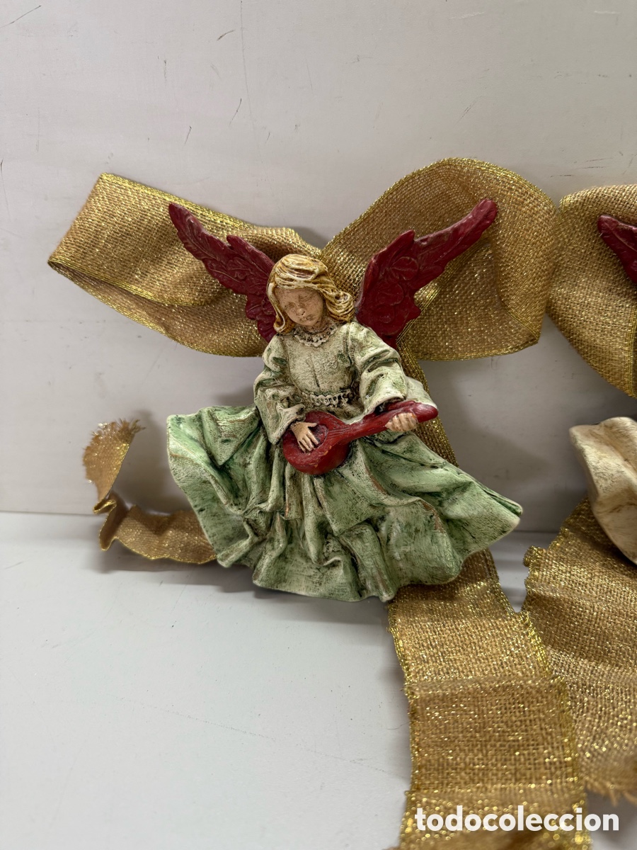Antig&uuml;edades: Antigua figuras de &aacute;ngeles navide&ntilde;os - Foto 3