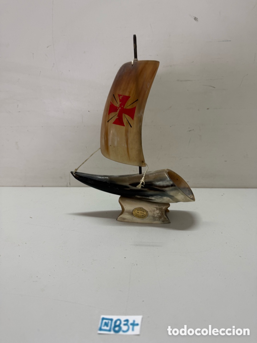 Antig&uuml;edades: Antiguo barco de Asta de b&uacute;falo - Foto 1