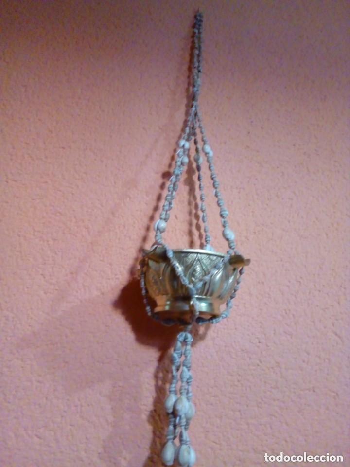 Antig&uuml;edades: MACRAME HECHO CON CONCHAS Y CARACOLAS - Foto 2
