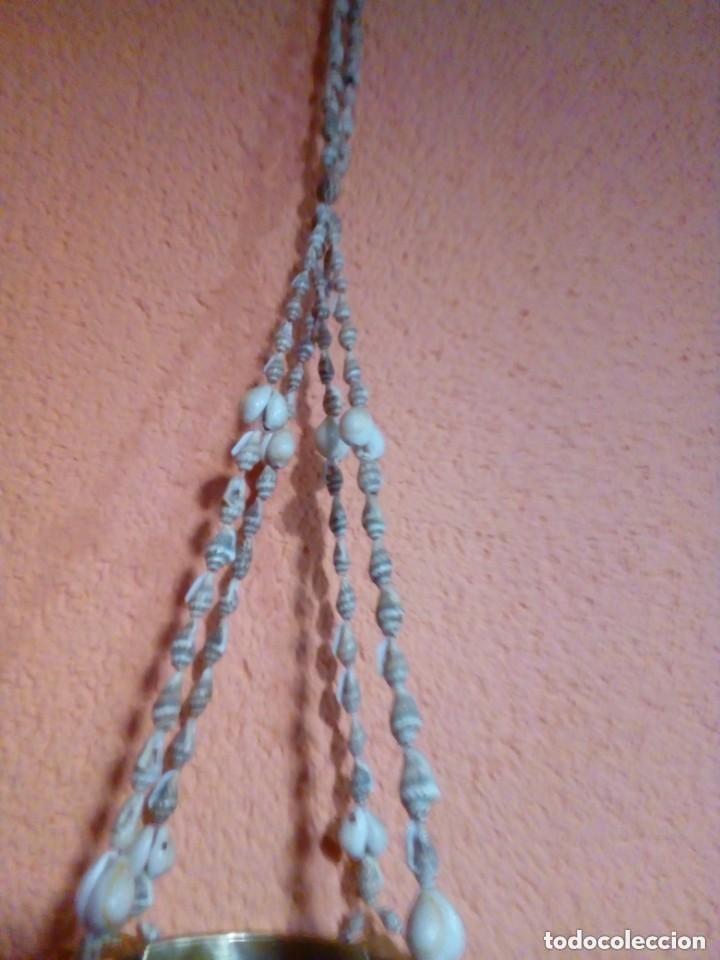 Antig&uuml;edades: MACRAME HECHO CON CONCHAS Y CARACOLAS - Foto 4