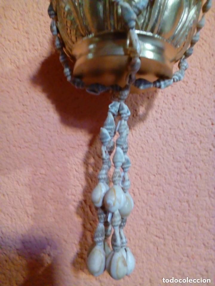 Antig&uuml;edades: MACRAME HECHO CON CONCHAS Y CARACOLAS - Foto 5
