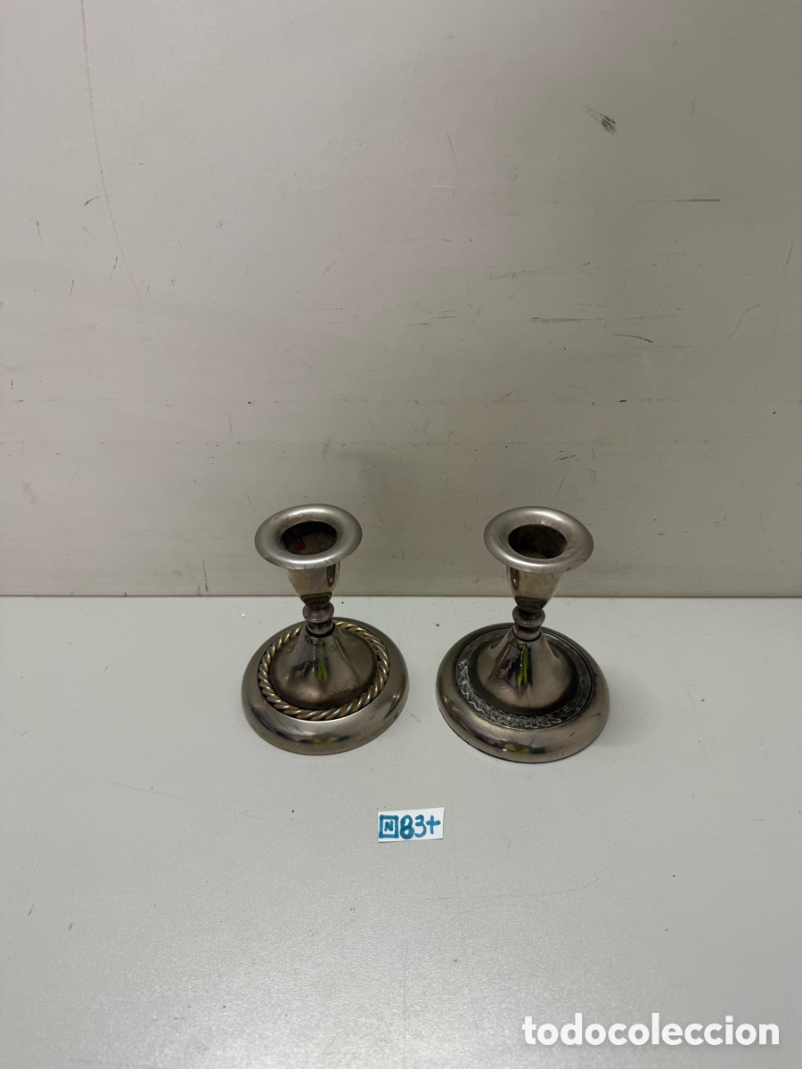 Antig&uuml;edades: Antiguos juego de Candelabros - Foto 3
