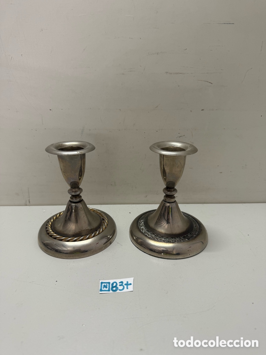 Antig&uuml;edades: Antiguos juego de Candelabros - Foto 1