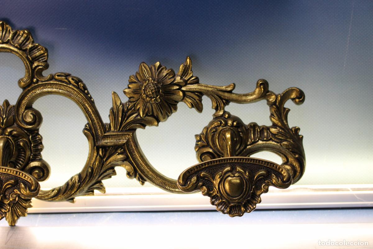 Antig&uuml;edades: Perchero de bronce o lat&oacute;n estilo Peris Andreu. - Foto 4