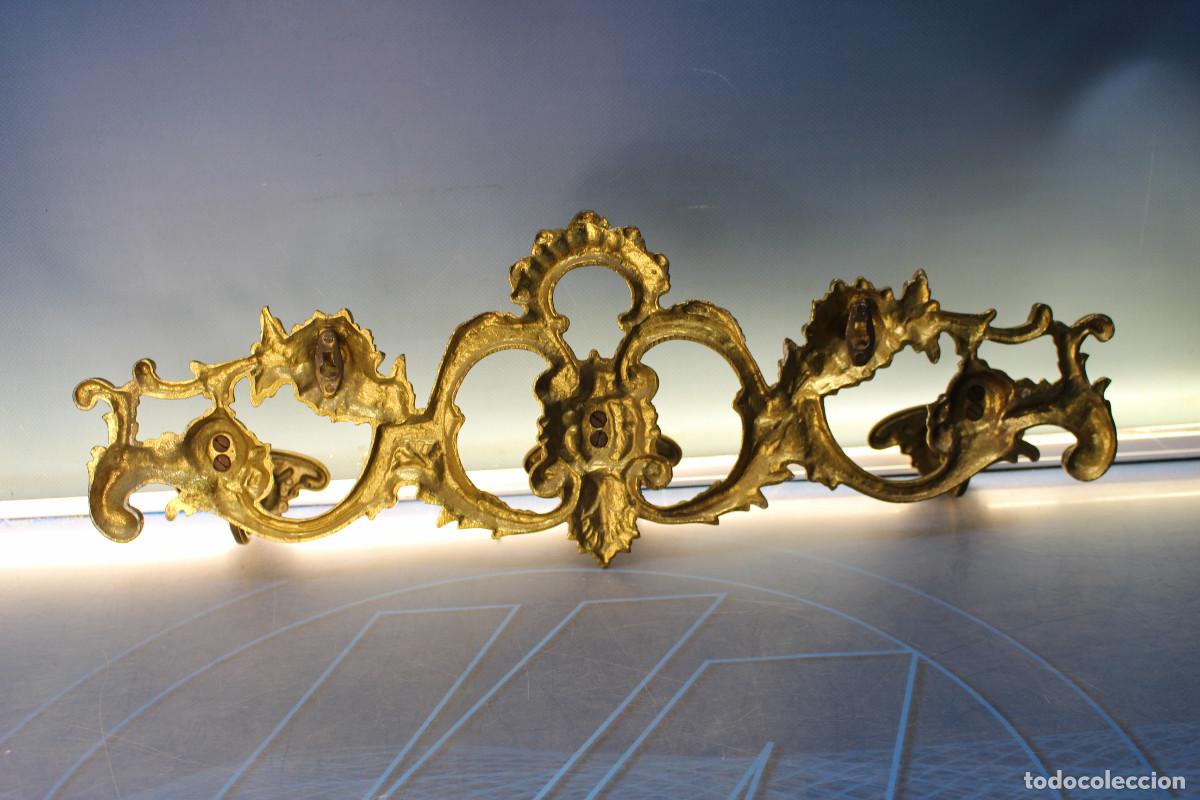 Antig&uuml;edades: Perchero de bronce o lat&oacute;n estilo Peris Andreu. - Foto 6