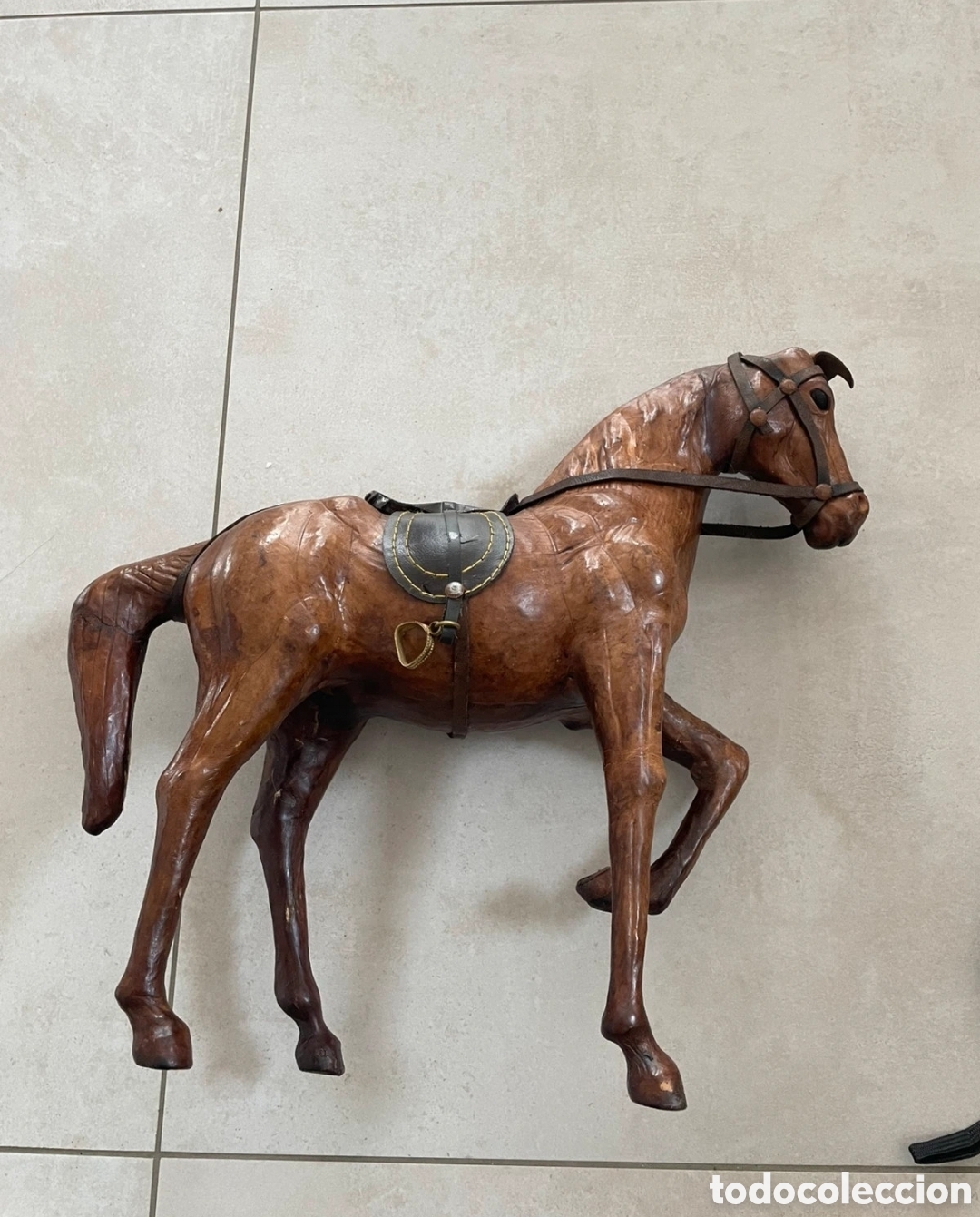 Antig&uuml;edades: Caballo de cuero franc&eacute;s 1950 - Foto 1