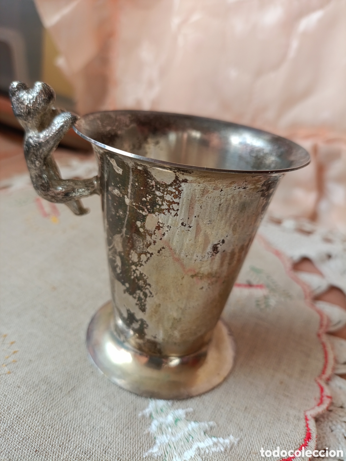 Antig&uuml;edades: Vaso chapado en plata de Sheffield England - Foto 2