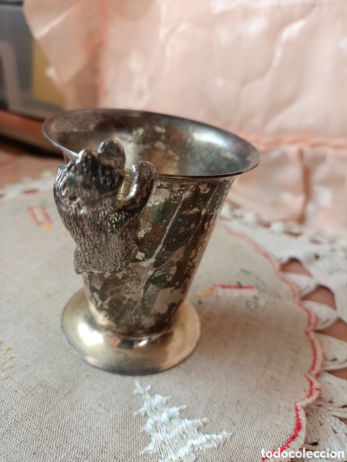 Antig&uuml;edades: Vaso chapado en plata de Sheffield England - Foto 3