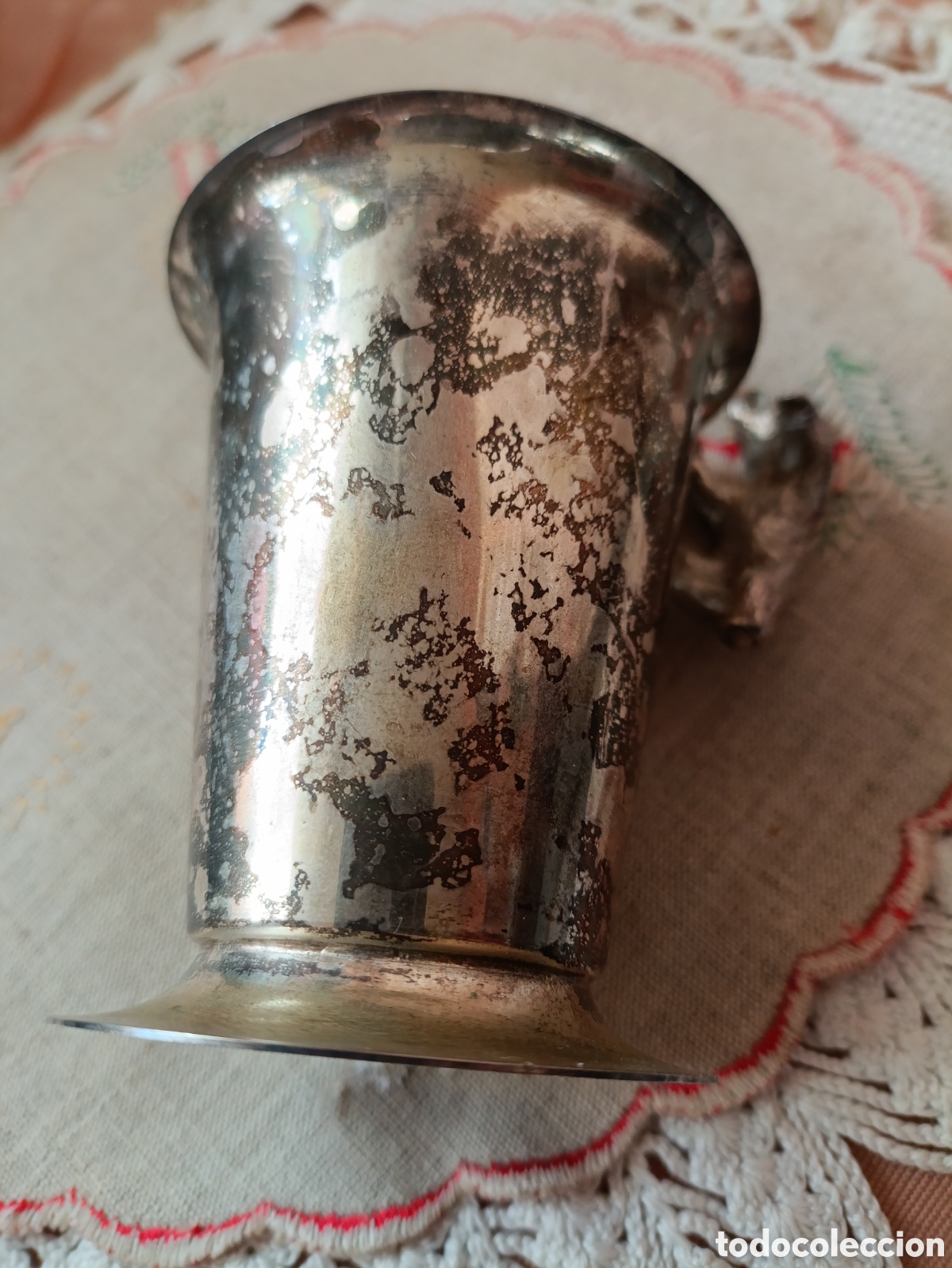 Antig&uuml;edades: Vaso chapado en plata de Sheffield England - Foto 4
