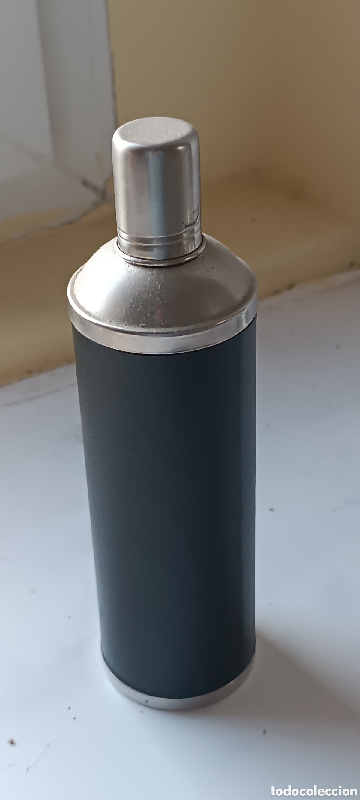 Antiguidades: Petaca antigua stainless steel 10 oz