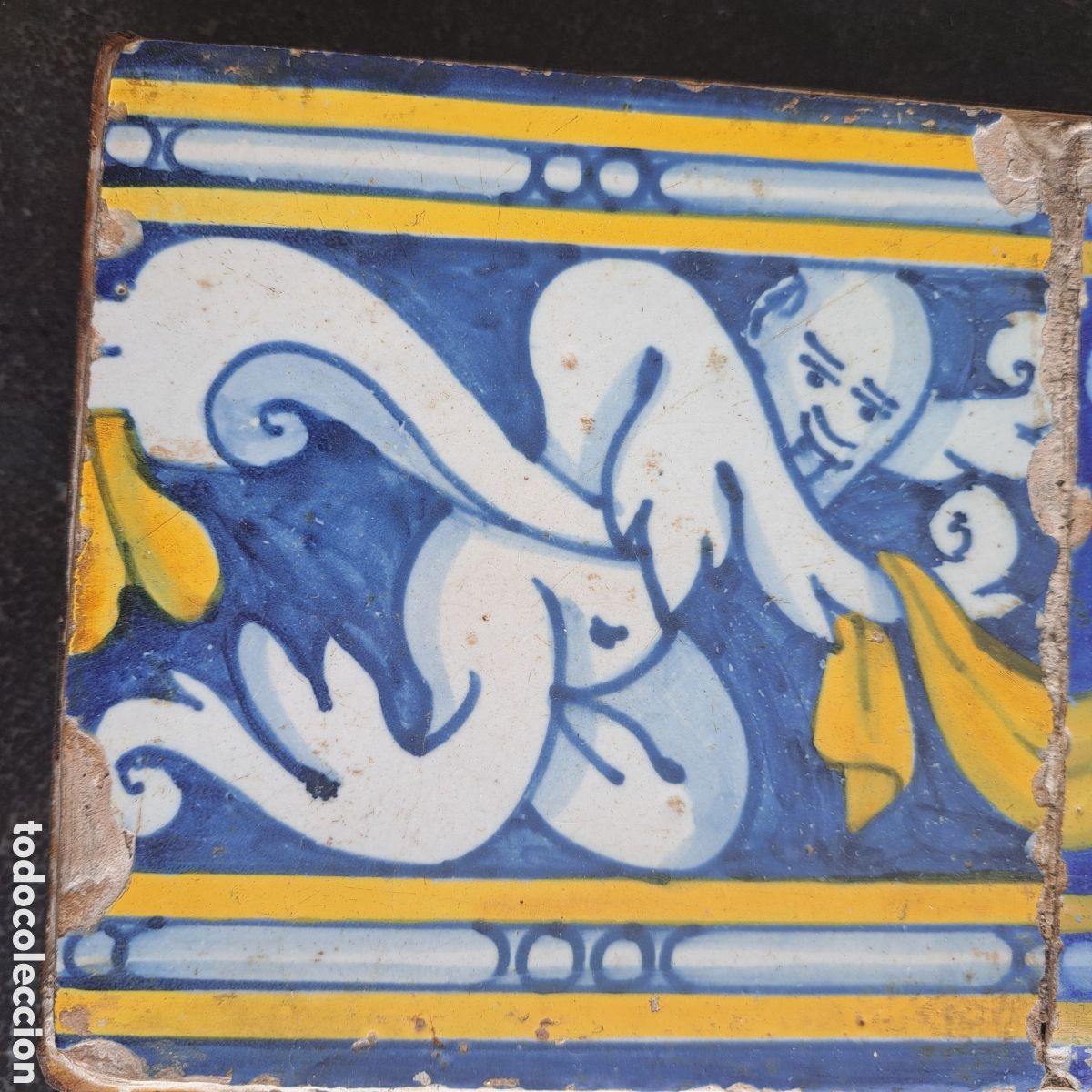 Antig&uuml;edades: Panel 6 azulejos. Talavera. - Foto 2