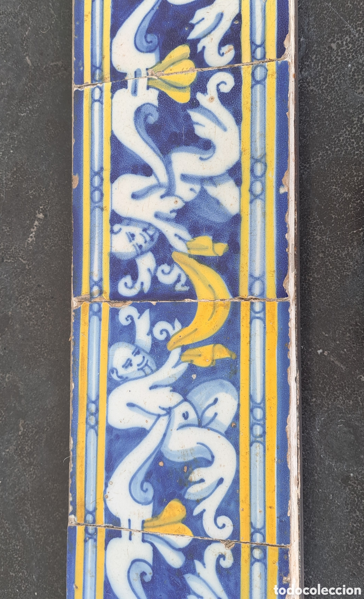 Antig&uuml;edades: Panel 6 azulejos. Talavera. - Foto 8