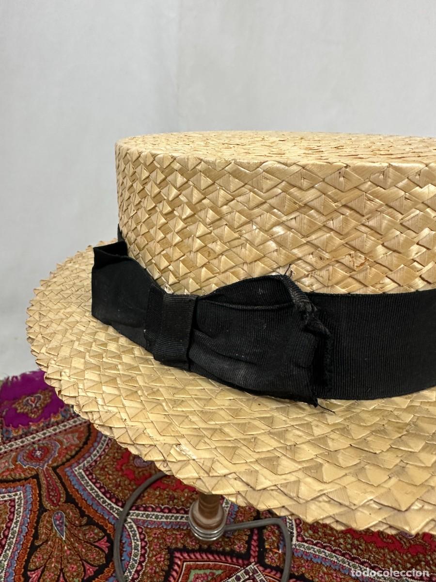 Antig&uuml;edades: Canotier. sombrero de paja - Foto 8