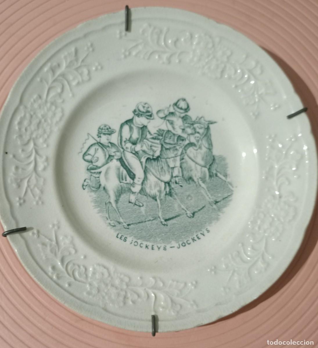 Antig&uuml;edades: Plato con transferencia jockeys - Foto 1