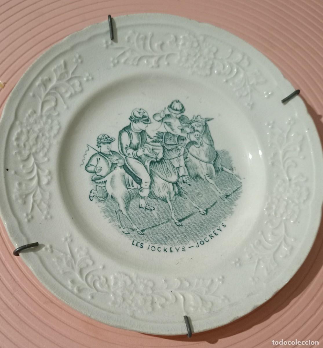 Antig&uuml;edades: Plato con transferencia jockeys - Foto 2