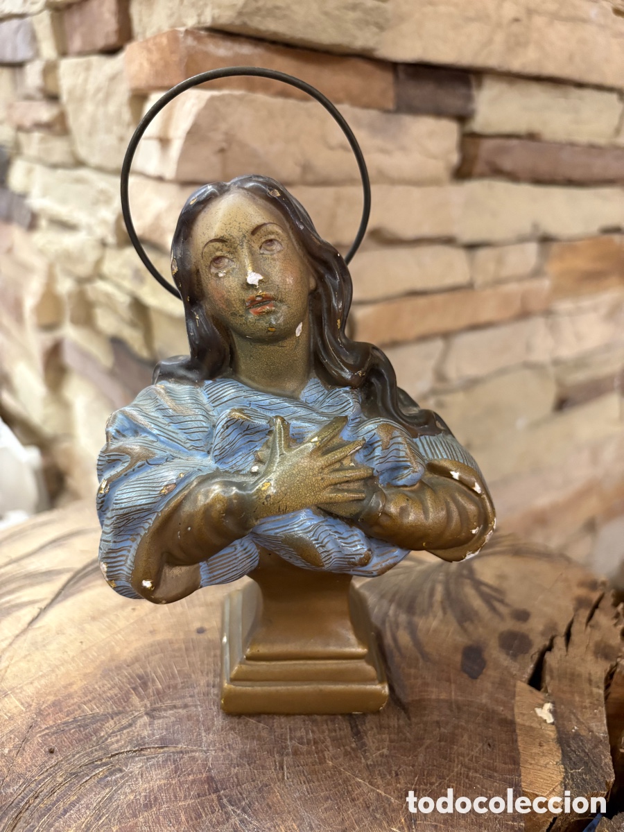 Antig&uuml;edades: (L043/2) Antiguo busto de la Inmaculada - Foto 1