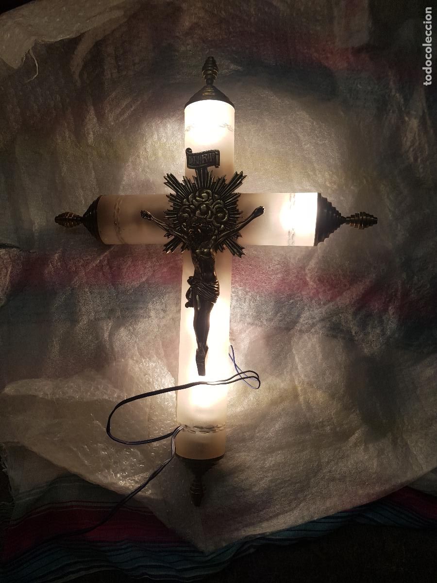 Antig&uuml;edades: CRUCIFIJO CON ILUMINACION - Foto 7