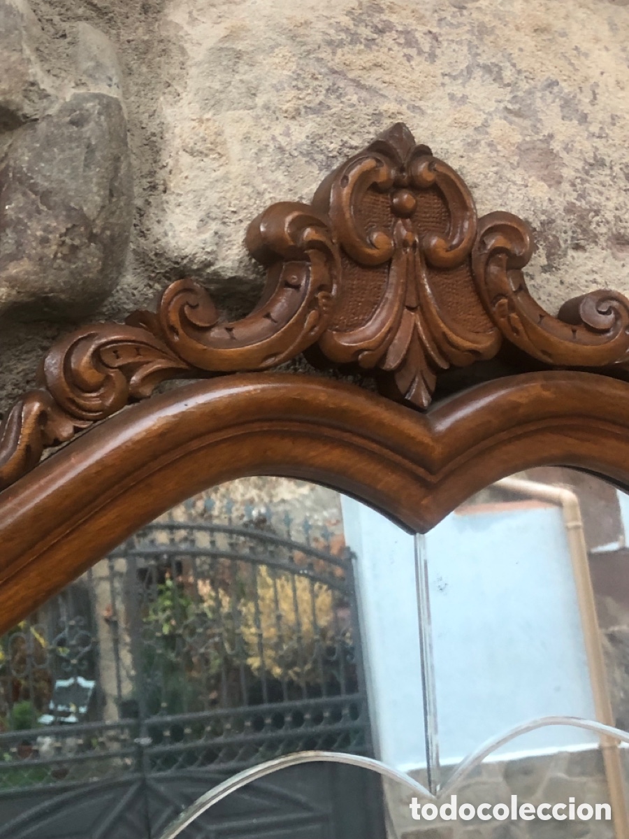 Antig&uuml;edades: ANTIGUA C&Oacute;MODA CON ESPEJO TALLADO - Foto 7