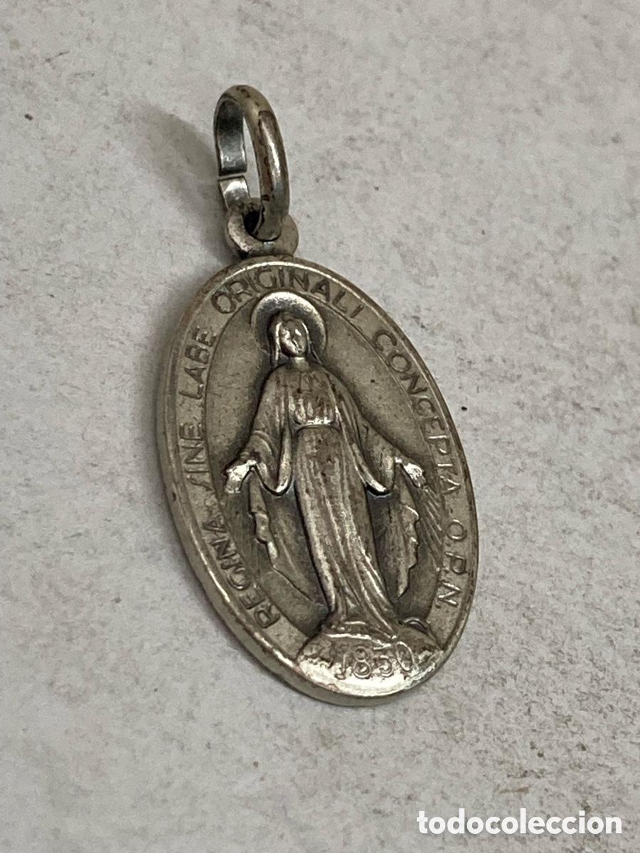 Antig&uuml;edades: Medalla de plata religiosa C467 - Foto 1