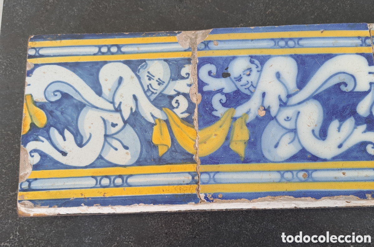 Antig&uuml;edades: Panel 6 azulejos Talavera - Foto 3