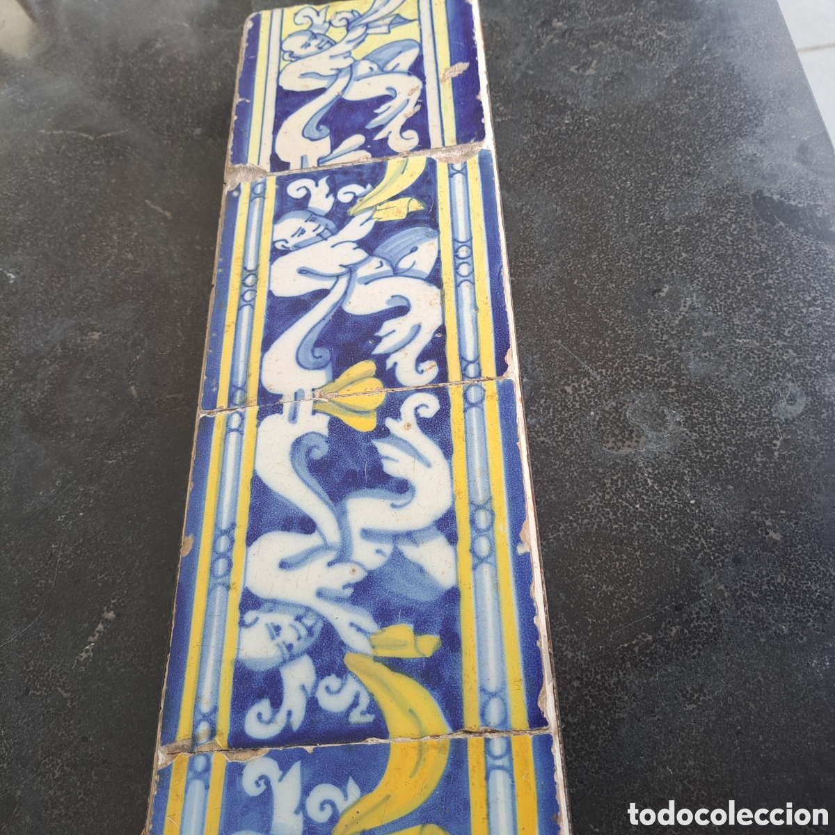 Antig&uuml;edades: Panel 6 azulejos Talavera - Foto 4
