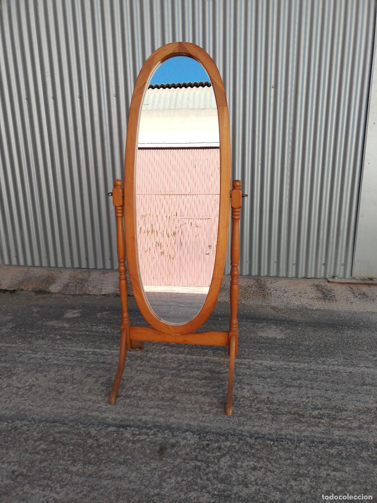 Antig&uuml;edades: espejo de pie en madera de pino - Foto 2