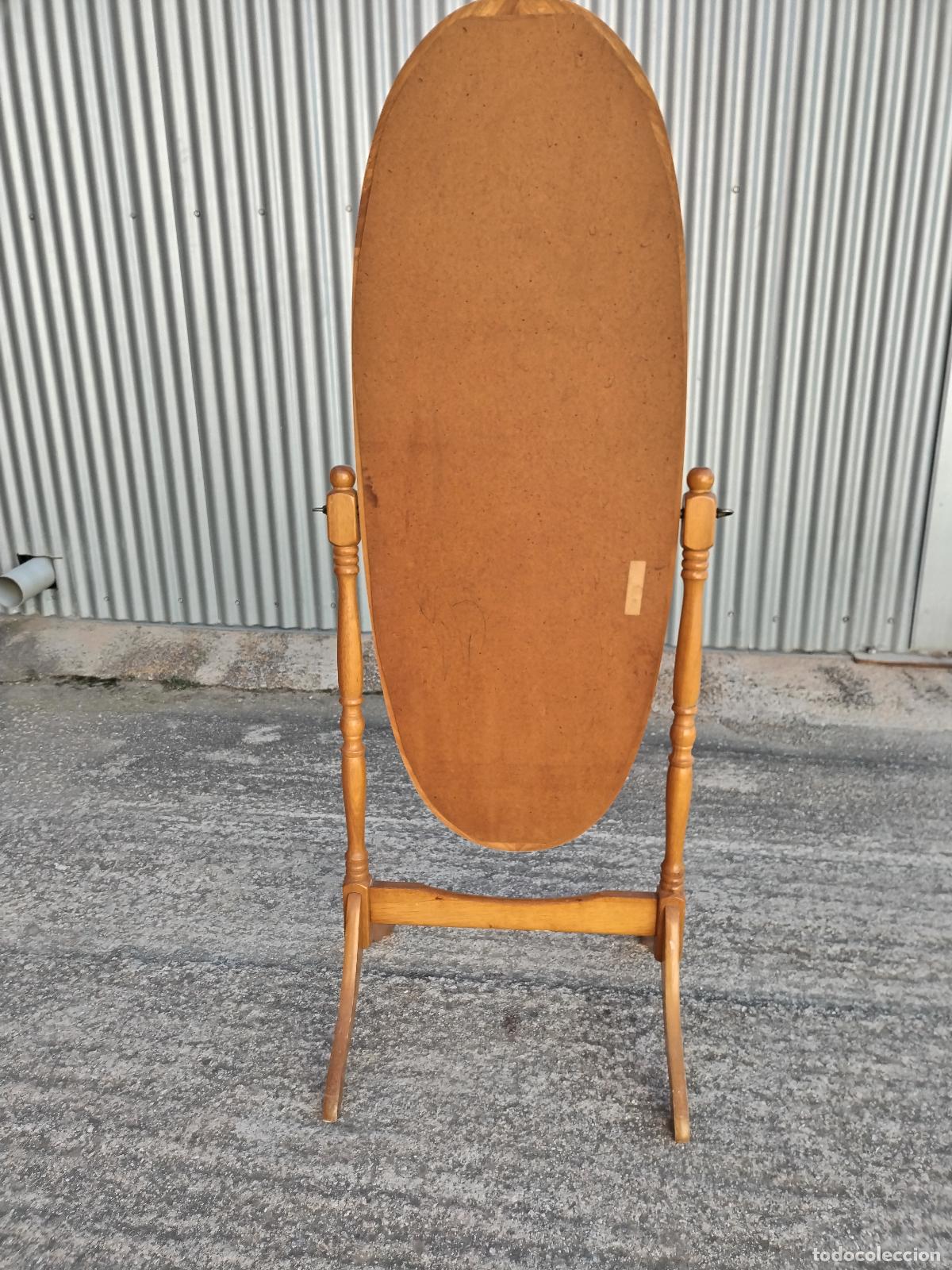 Antig&uuml;edades: espejo de pie en madera de pino - Foto 3