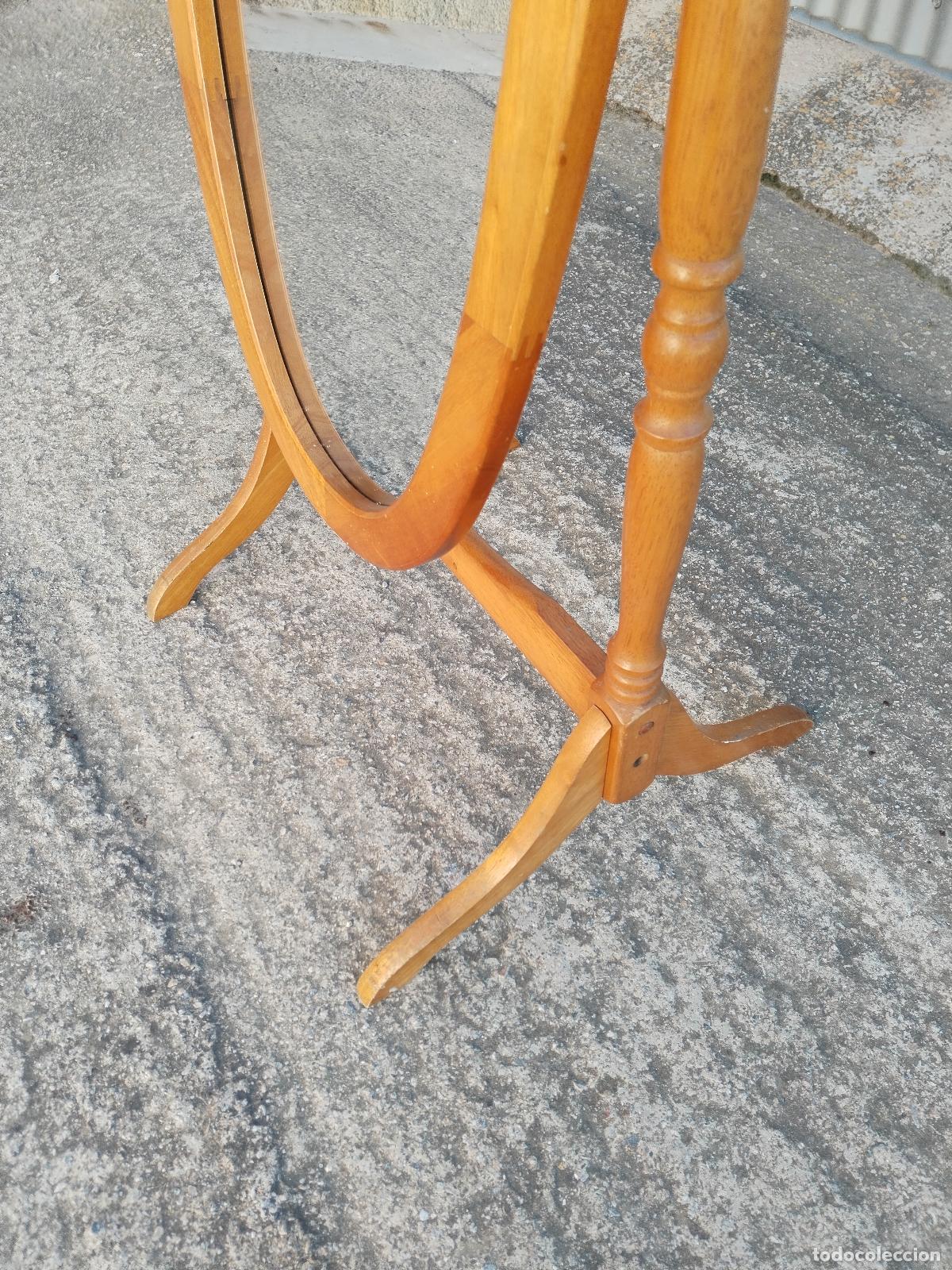 Antig&uuml;edades: espejo de pie en madera de pino - Foto 9