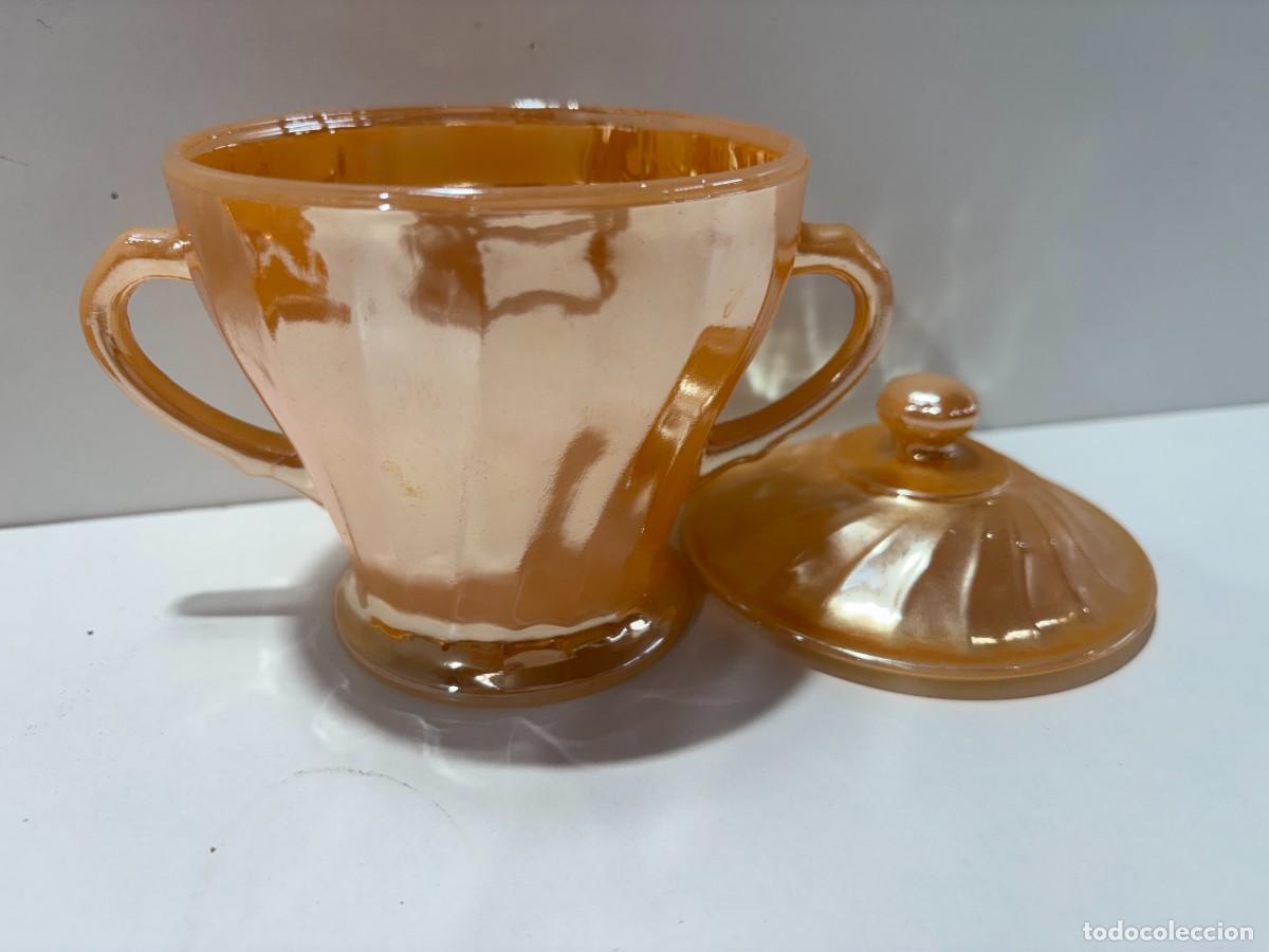 Antig&uuml;edades: JUEGO CAFE OPALINA NACARADA ANCHOR HOCKING - Foto 8