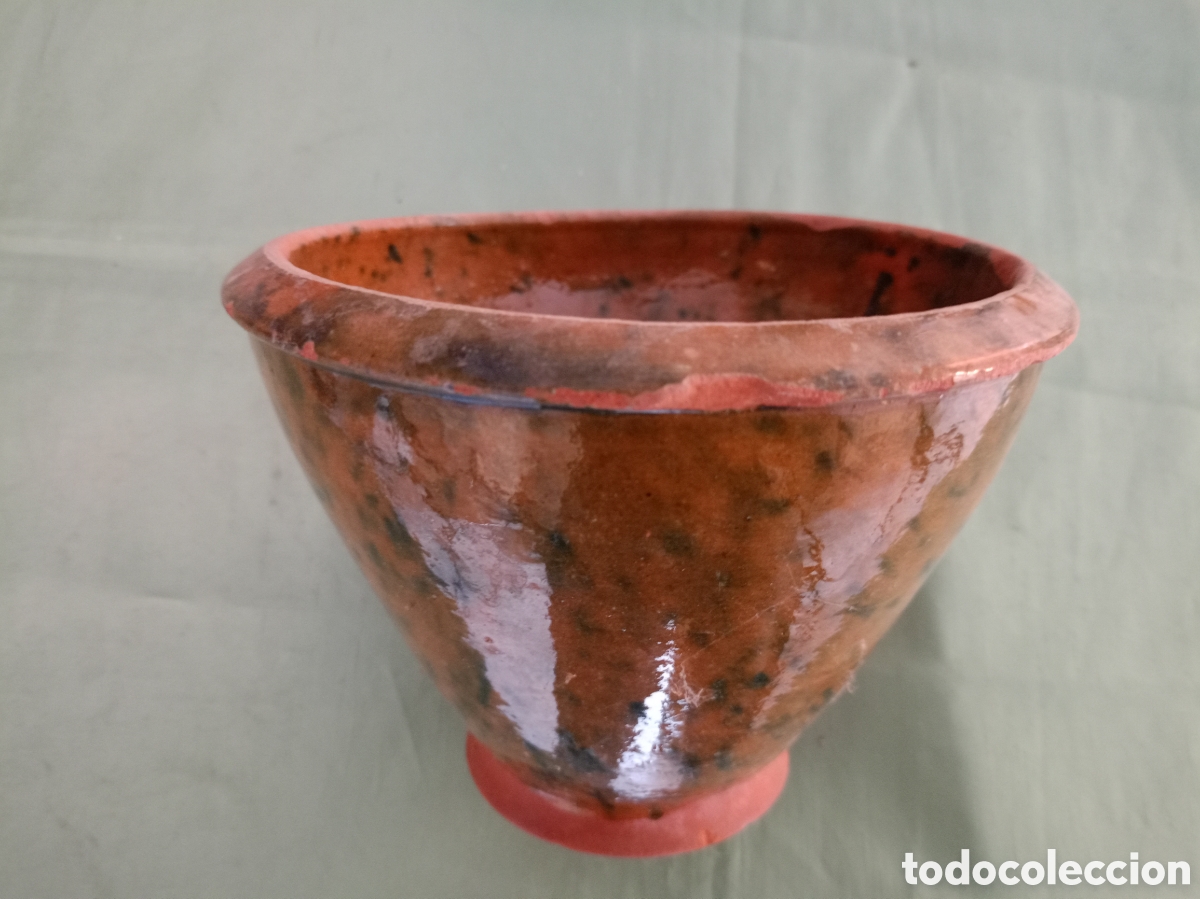 Antig&uuml;edades: ANTIGUO MORTERO DE BARRO VIDRIADO - Foto 3