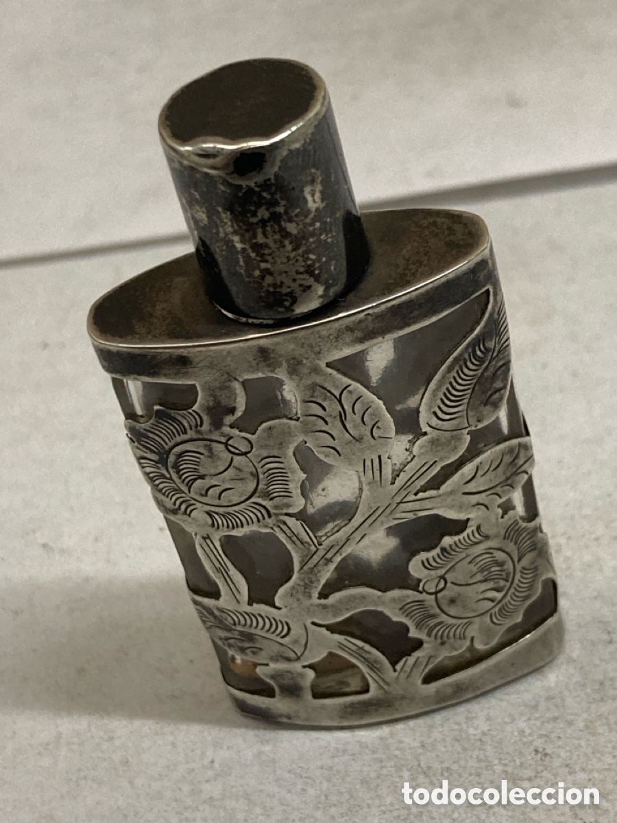 Antig&uuml;edades: Botell&iacute;n de perfume plata /ff12 - Foto 1