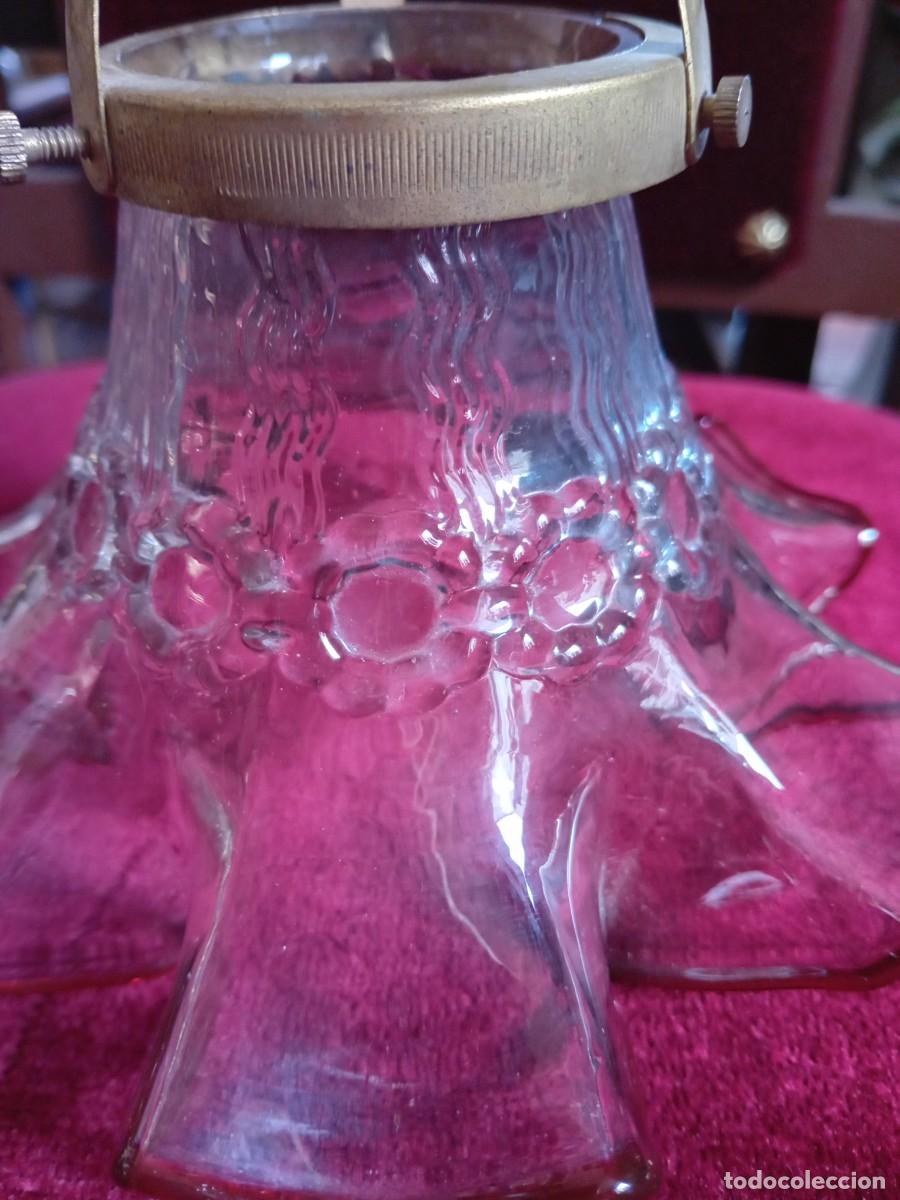 Antig&uuml;edades: Tulipa rizada con soporte de lat&oacute;n d&eacute;cada de los 10/20 - Foto 4