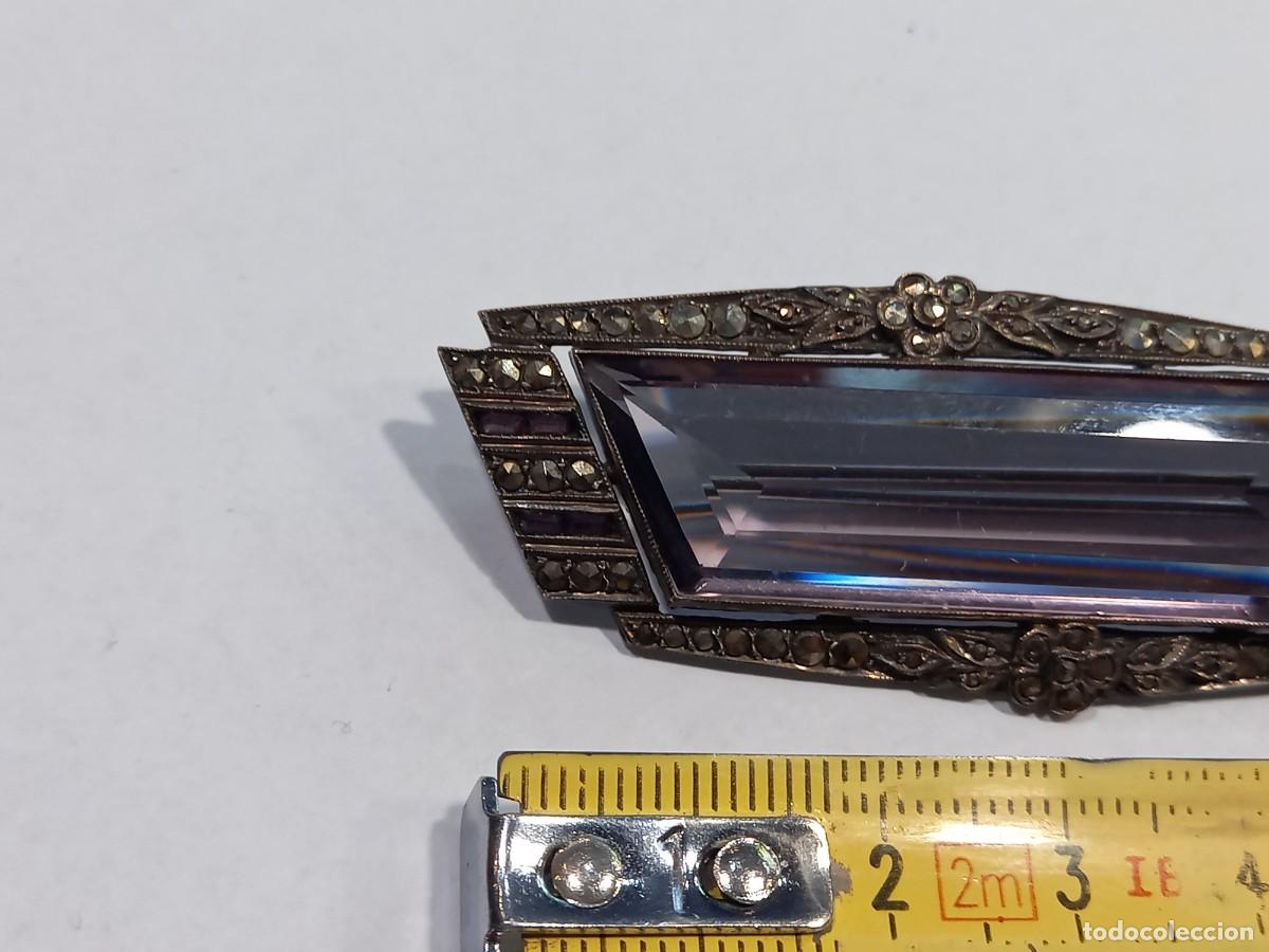 Antig&uuml;edades: BROCHE DEC&Oacute; DE PLATA CON CONTRASTE 935 (G) - Foto 2