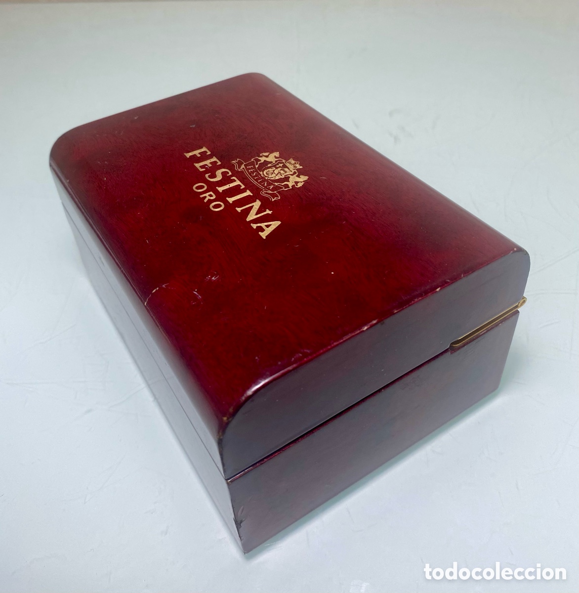 Antig&uuml;edades: Caja madera reloj Festina Oro - Foto 3