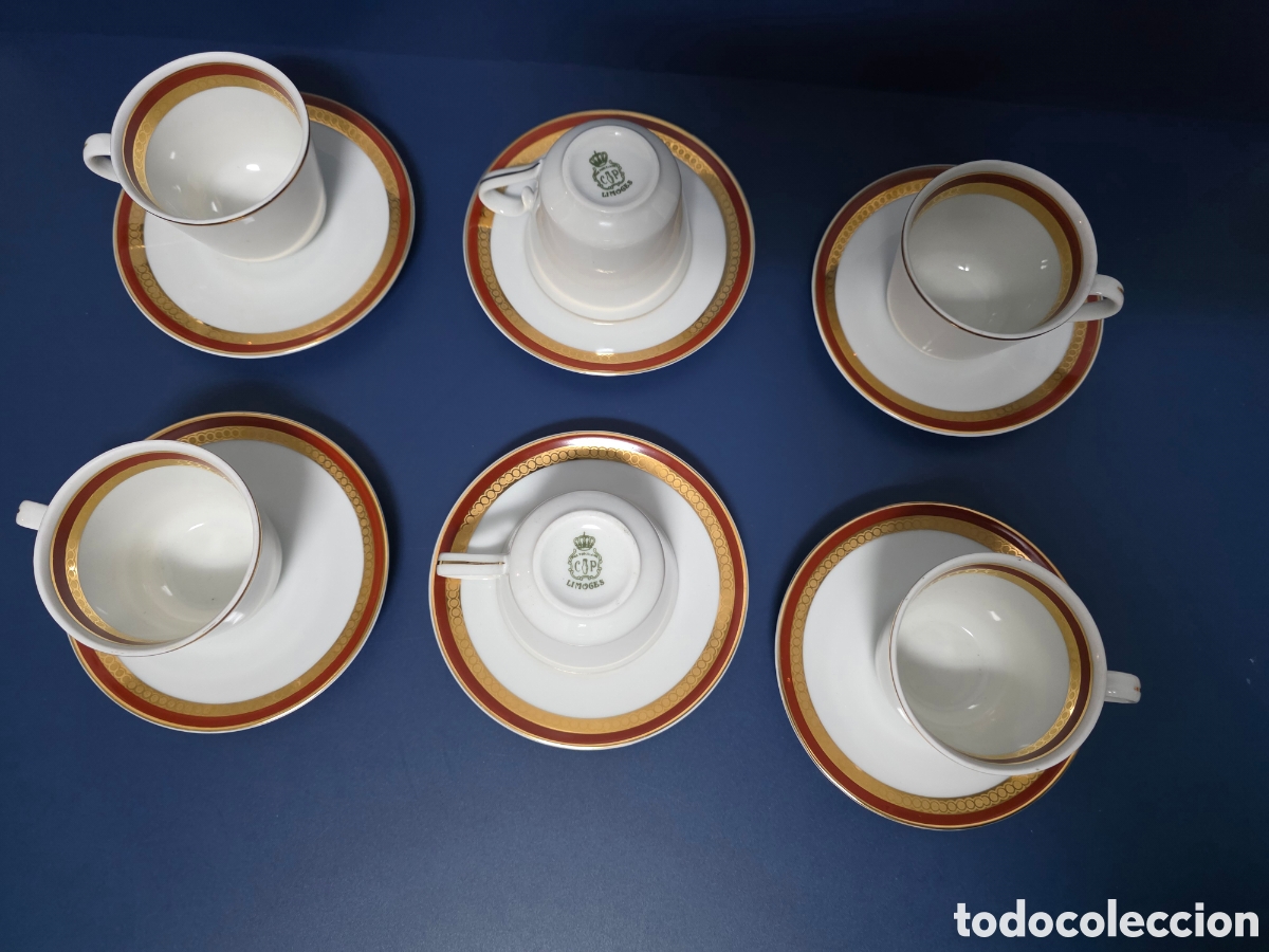 Antig&uuml;edades: Juego caf&eacute; de 6 servicios Limoges - Foto 2