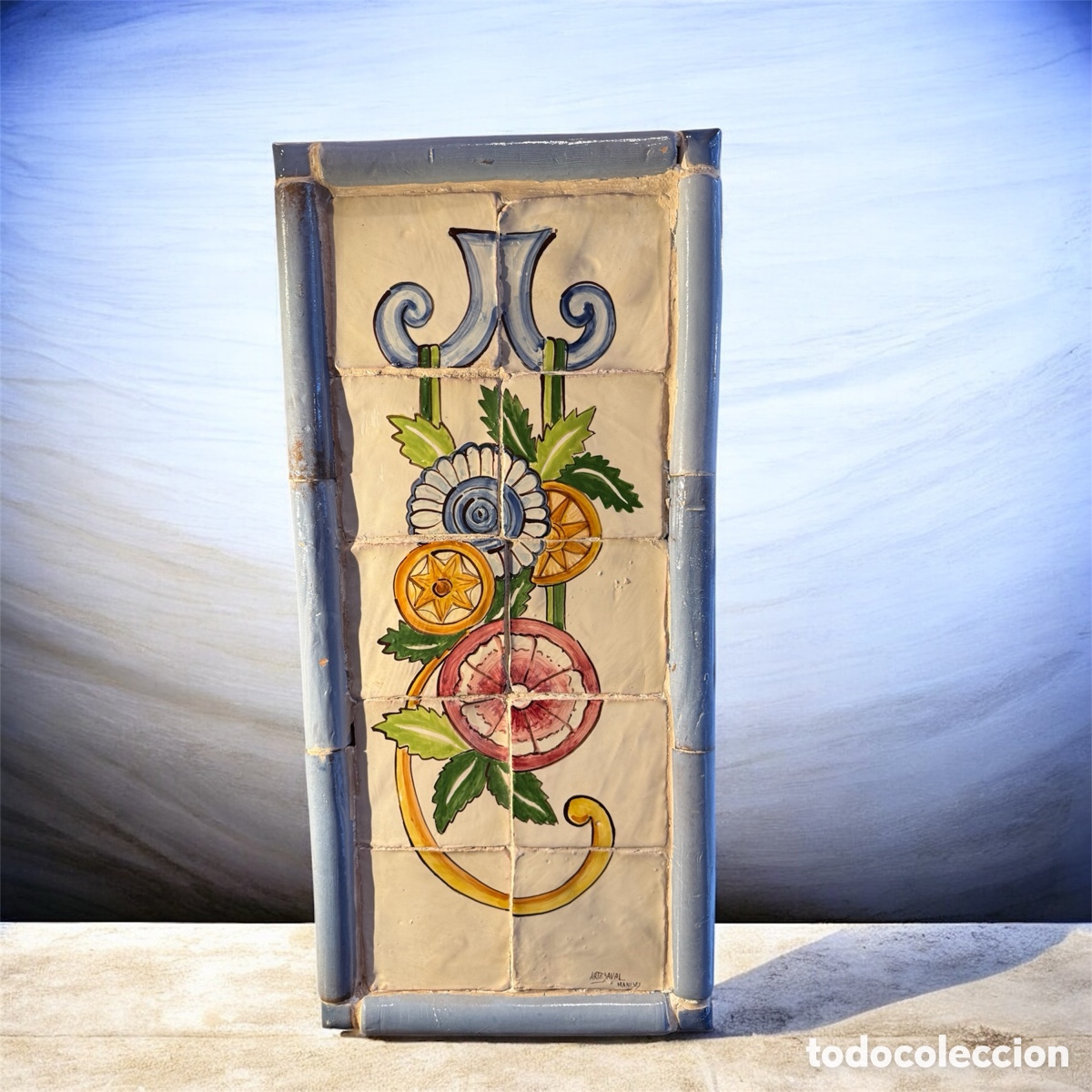 Antiquit&eacute;s: Ceramica de Manises - Panel azulejos estilo modernista