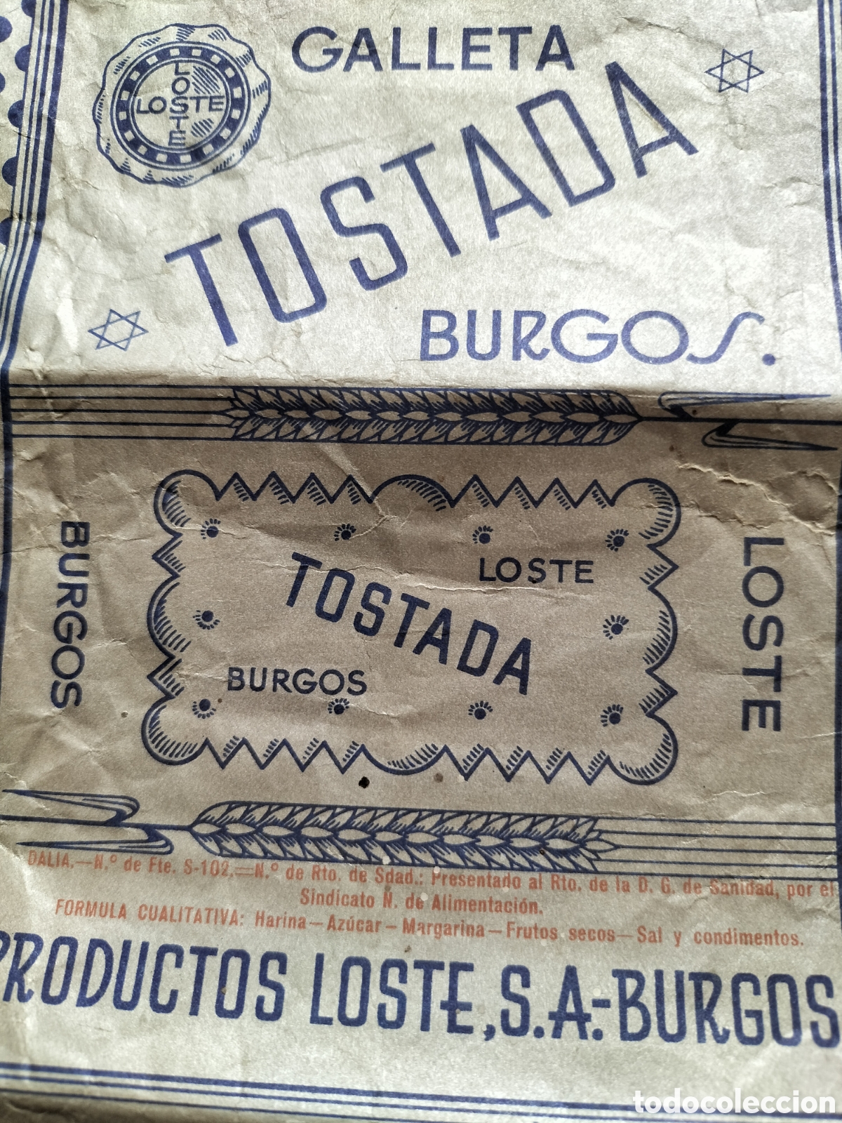 Antig&uuml;edades: Loste. Galleta Tostada. Burgos. - Foto 4