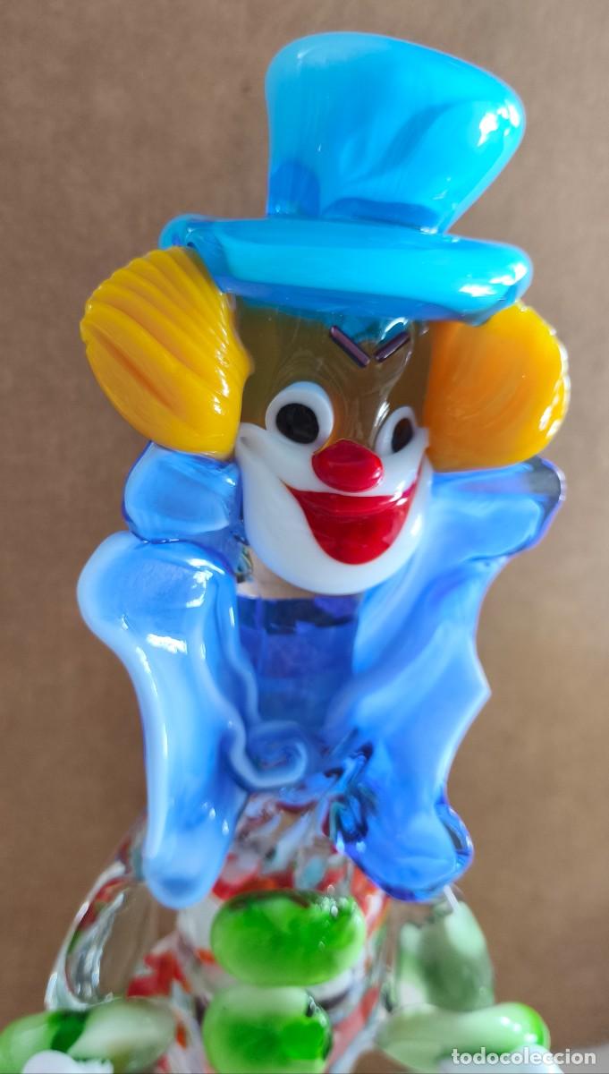 Antig&uuml;edades: FIGURA PAYASO CRISTAL DE MURANO - Foto 6