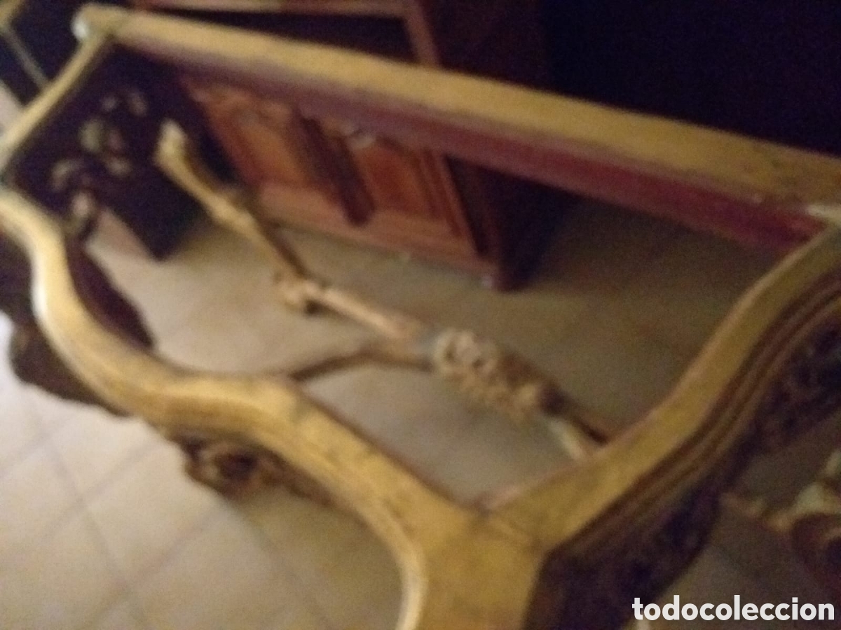 Antig&uuml;edades: Consola y espejo pan de oro - Foto 2