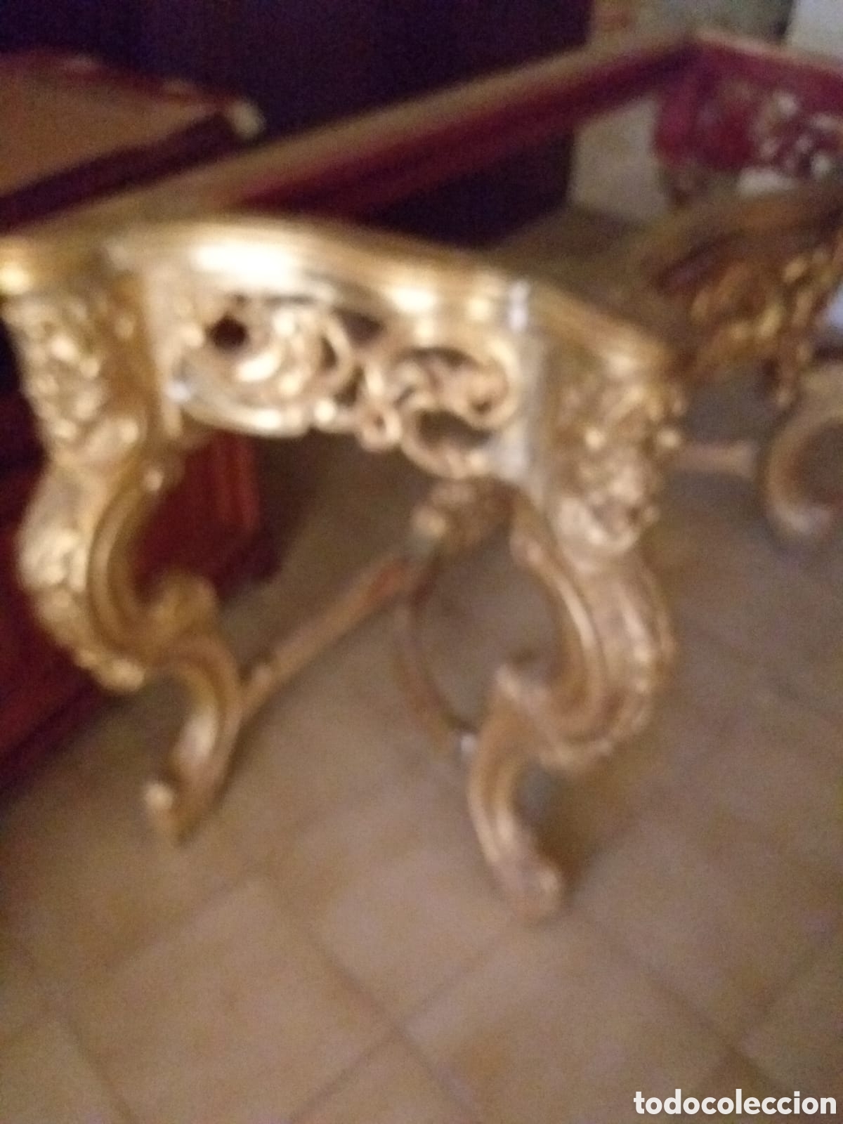 Antig&uuml;edades: Consola y espejo pan de oro - Foto 4