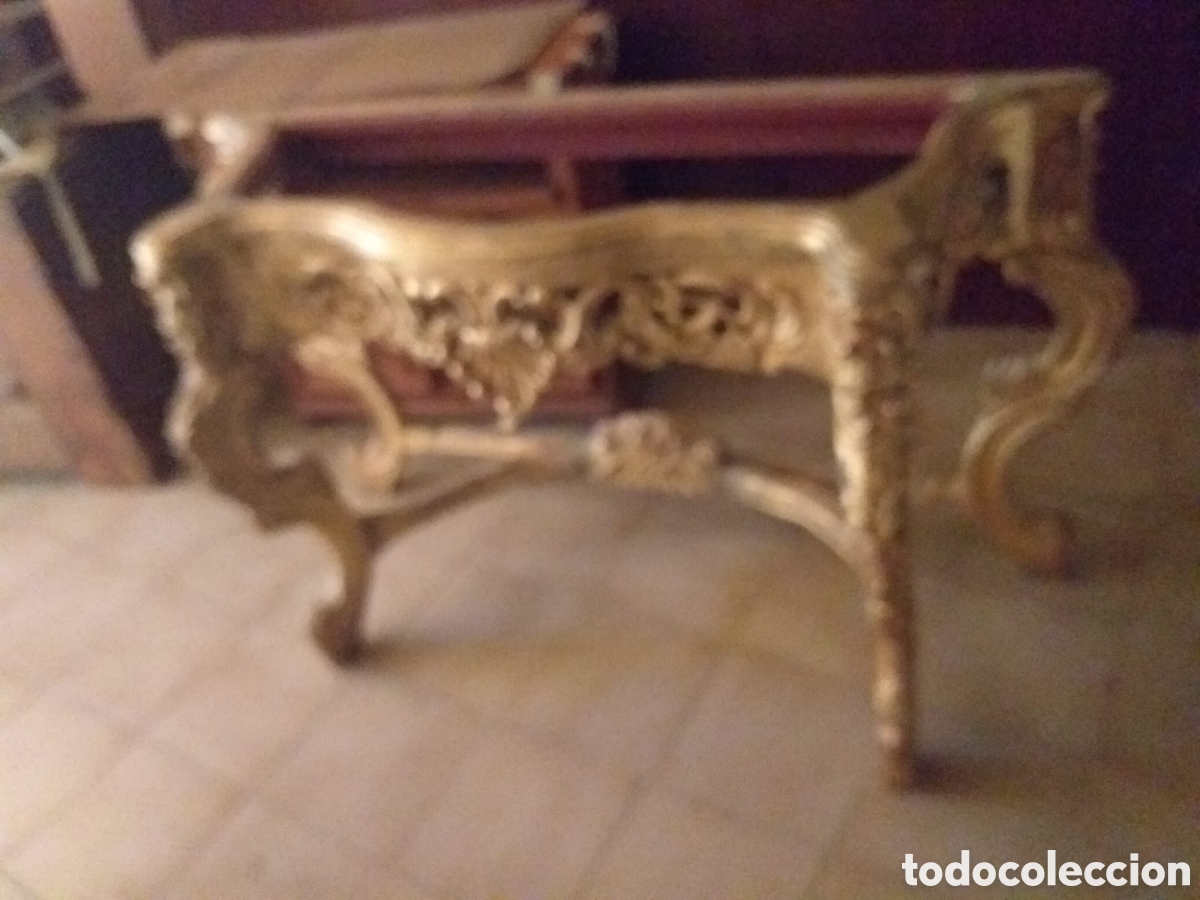 Antig&uuml;edades: Consola y espejo pan de oro - Foto 1