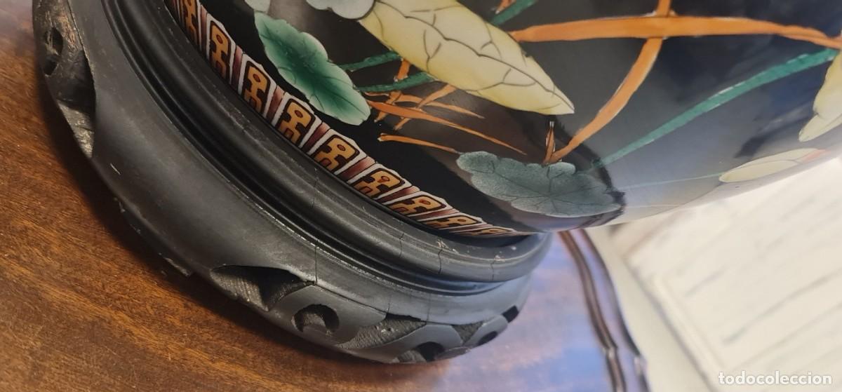 Antig&uuml;edades: Pecera macetero chino con soporte - Foto 4
