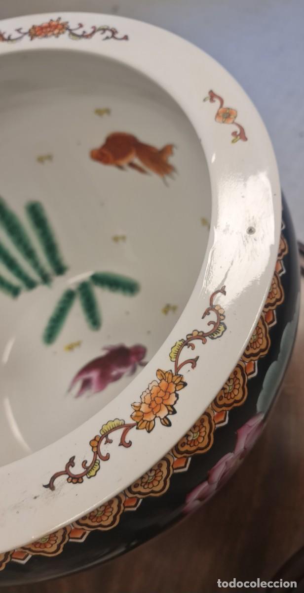 Antig&uuml;edades: Pecera macetero chino con soporte - Foto 7