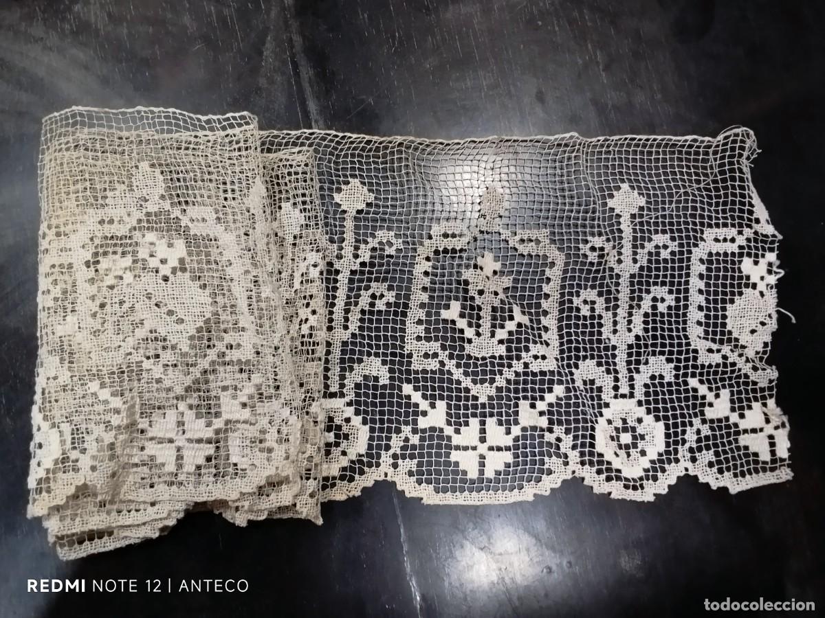 Antig&uuml;edades: ENCAJE DE MALLA RELIGIOSO LABOR MANUAL - Foto 8