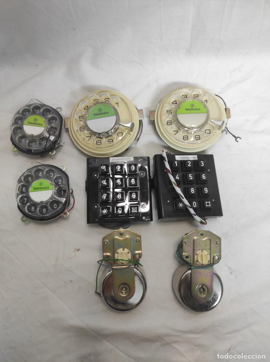 Antig&uuml;edades: Gran lote de diales de tel&eacute;fono antiguo y timbre!