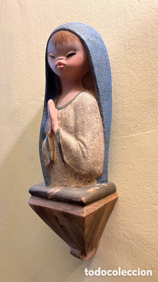 Antig&uuml;edades: ANTIGUA VIRGEN EN ESCAYOLA - Foto 2