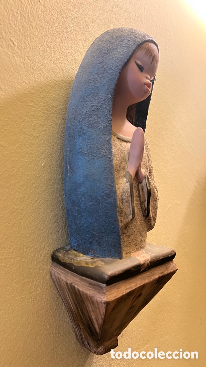 Antig&uuml;edades: ANTIGUA VIRGEN EN ESCAYOLA - Foto 3